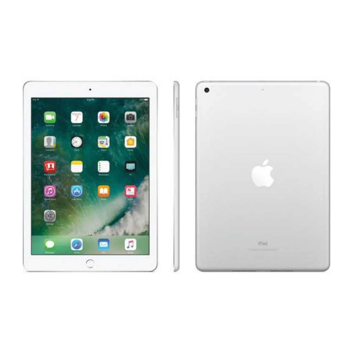 Apple iPad 5th Gen A1822 (WiFi) 32GB Silver w/ Wireless Earbuds