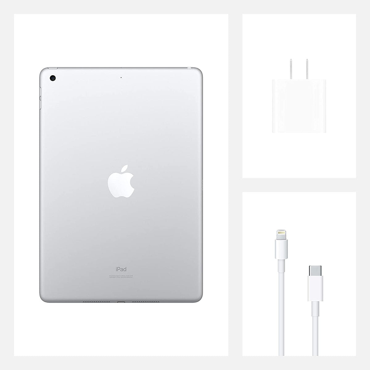 Refurbished Apple iPad 8th Gen A2270 (WiFi) 32GB Silver (Grade A+) Bundle with Case