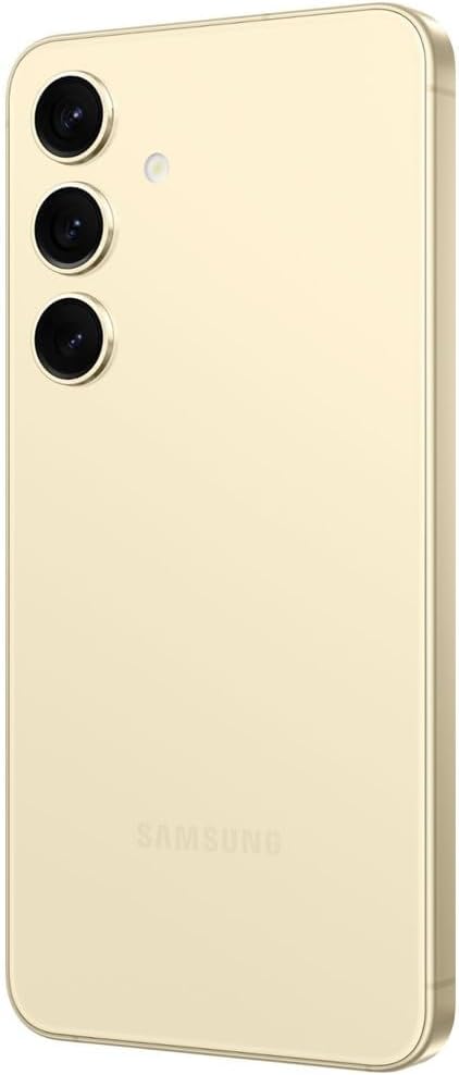 Refurbished Samsung Galaxy S24 Plus 5G S926U (Fully Unlocked) 256GB Amber Yellow (Grade A) Bundle with Pre-Installed Tempered Glass and Bluetooth Earbuds