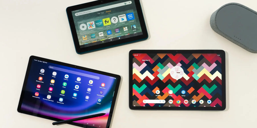 Technician testing Samsung Tab