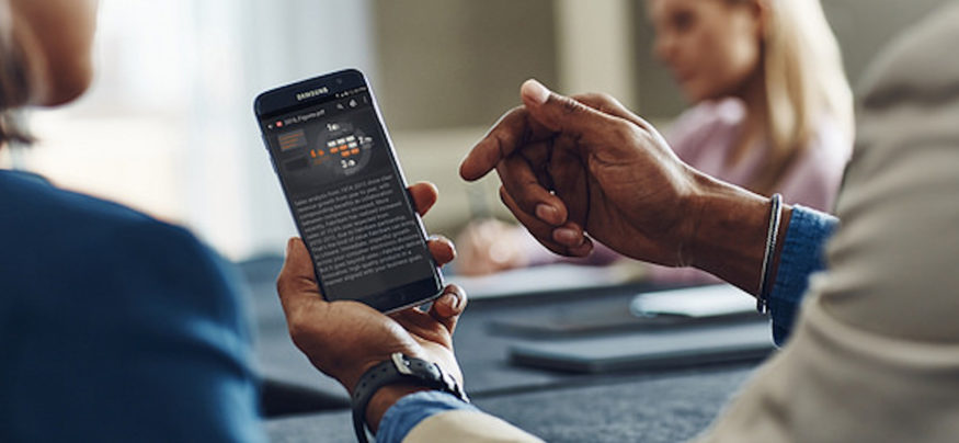 Customer using a refurbished smartphone for daily work over a long period