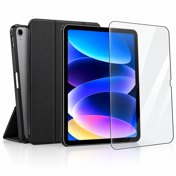 Tablet Bundle with Case and Tempered Glass