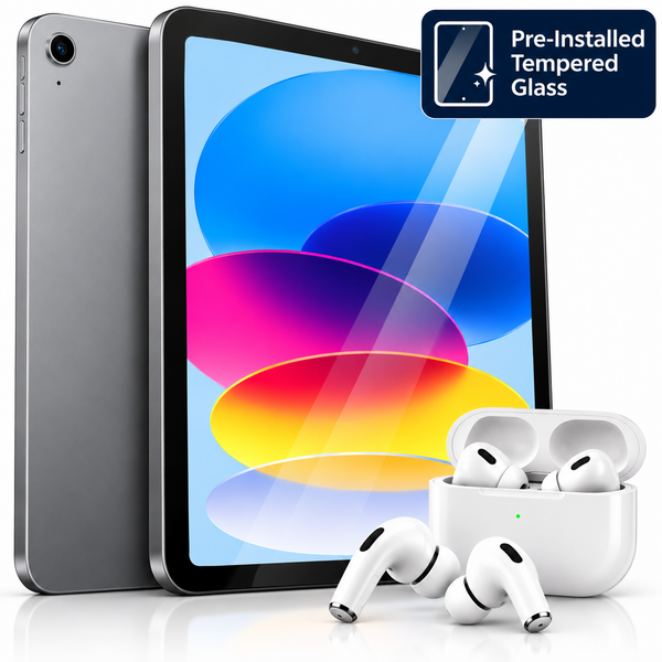 Tablet Bundle with Pre-Installed Tempered Glass
