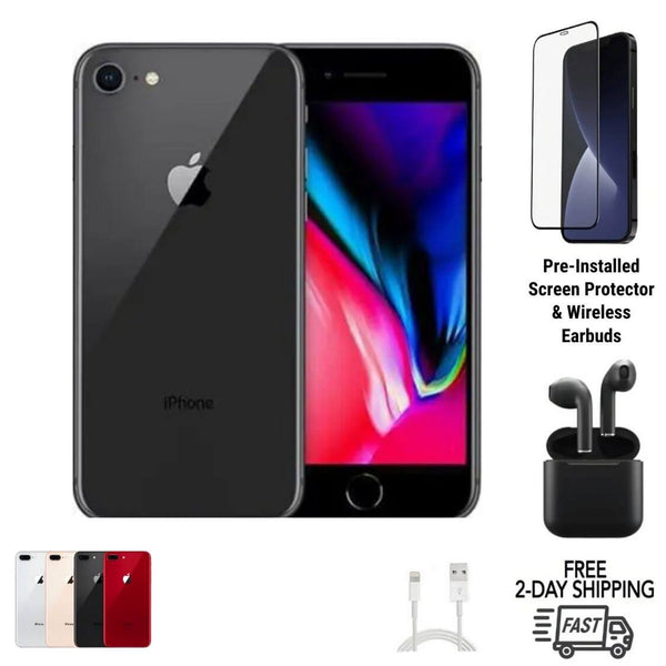 Certified iPhone 8 Unlocked smartphone – Free 2-Day US Shipping