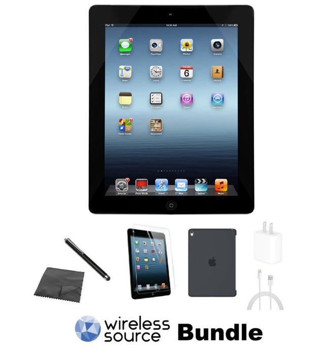 Refurbished Apple iPad 2 | WiFi | Bundle w/ Case, Tempered Glass, Stylus, Charger