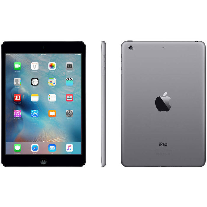 Refurbished Apple iPad Mini 2 | WiFi | Bundle w/ Case, Box, Bluetooth Earbuds, Tempered Glass, Stylus, Stand, Charger