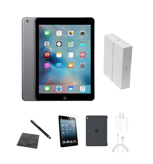 Refurbished Apple iPad Air  | WiFi + Cellular UnlockedApple iPad Air  | WiFi + Cellular Unlocked | Bundle w/ Case, Box, Tempered Glass, Stylus, Charger