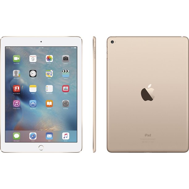 Refurbished Apple iPad Air 2 | WiFi | Bundle w/ Case, Box, Bluetooth Earbuds, Tempered Glass, Stylus, Stand, Charger