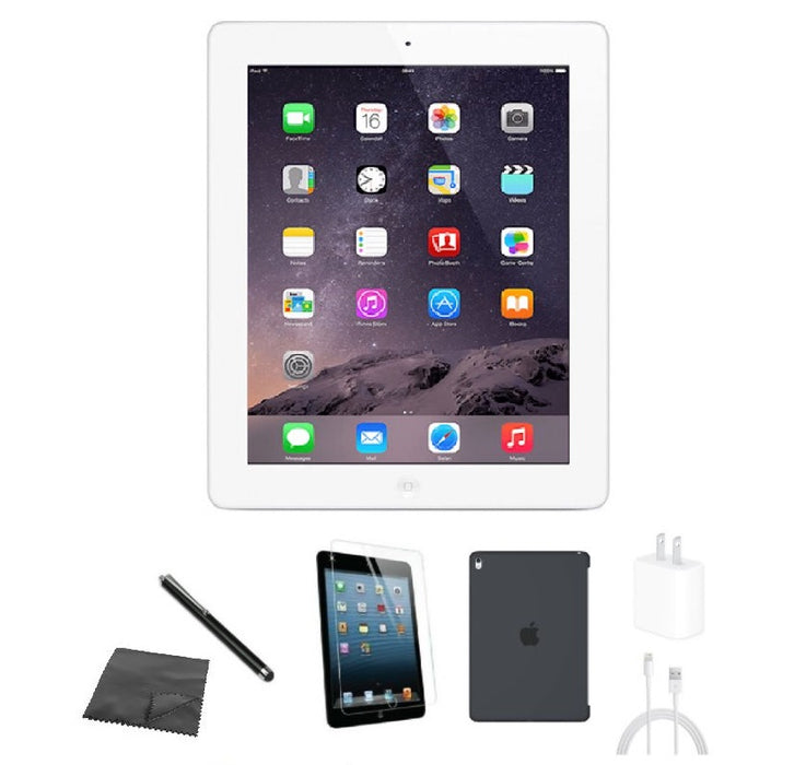 Refurbished Apple iPad 3 | WiFi | Bundle w/ Case, Tempered Glass, Stylus, Charger