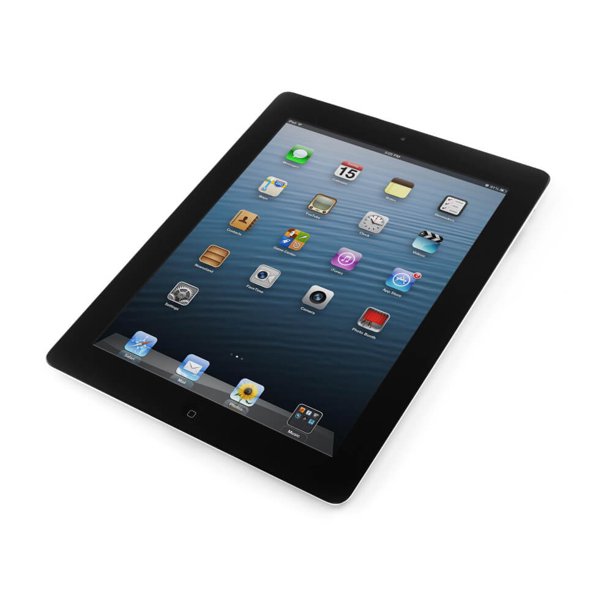 Refurbished Apple iPad 4 | WiFi + Cellular CDMA Unlocked | Bundle w/ Case, Bluetooth Headset, Tempered Glass, Stylus, Charger