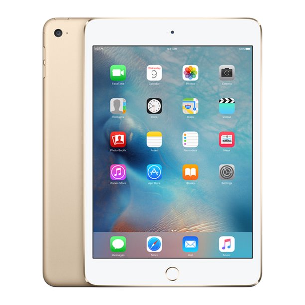 Refurbished Apple iPad Mini 4 | WiFi | Bundle w/ Case, Box, Bluetooth Earbuds, Tempered Glass, Stylus, Stand, Charger