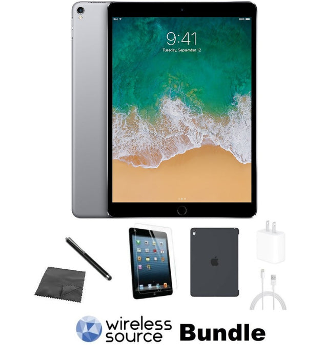 Refurbished Apple iPad Pro 10.5" | WiFi | Bundle w/ Case, Tempered Glass, Stylus, Microfiber Cleaning Cloth, Charger