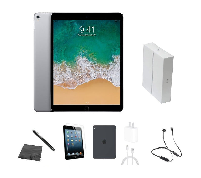 Refurbished Apple iPad Pro 10.5" | WiFi | Bundle w/ Case, Box, Bluetooth Headset, Tempered Glass, Stylus, Charger