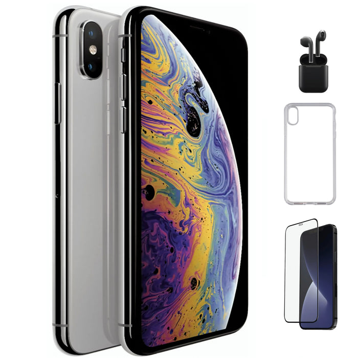 Refurbished Apple iPhone XS Max | Fully Unlocked | Bundle w/ Case & Tempered Glass Screen Protector