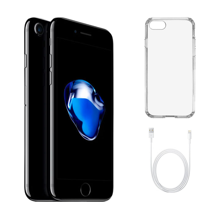 Refurbished Apple iPhone 7 | Fully Unlocked | Bundle w/ Clear Phone Case
