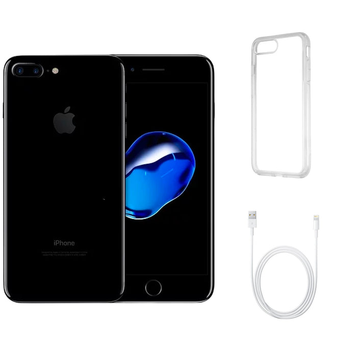 Refurbished Apple iPhone 7 Plus | Fully Unlocked | Bundle w/ Clear Phone Case