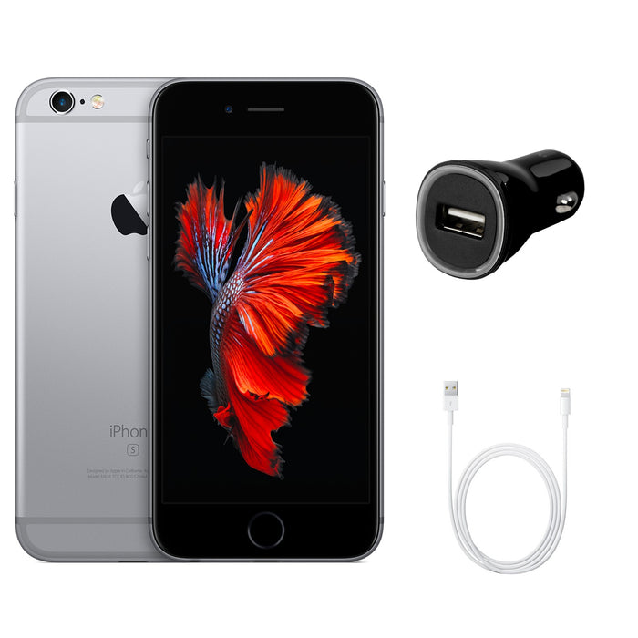 Refurbished Apple iPhone 6s | Fully Unlocked | Bundle w/ Fast Car Charger
