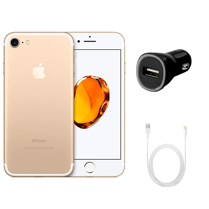 Refurbished Apple iPhone 7 | Fully Unlocked | Bundle w/ Fast Car Charger