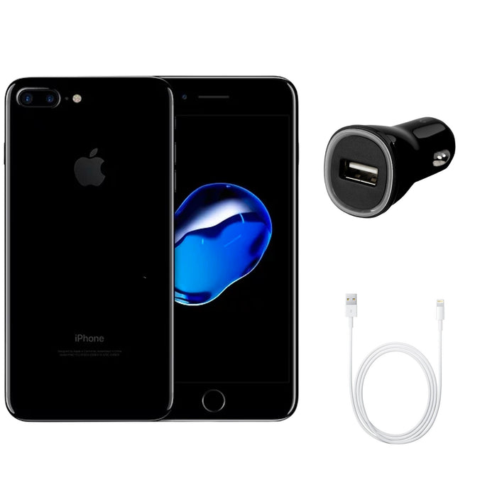 Refurbished Apple iPhone 7 Plus | Fully Unlocked | Bundle w/ Fast Car Charger