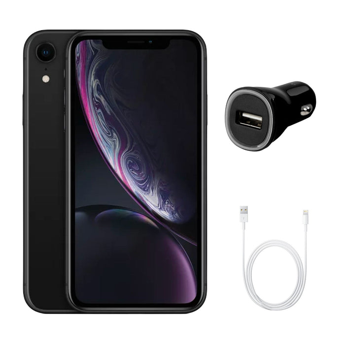 Refurbished Apple iPhone XR | AT&T Only | Bundle w/ Fast Car Charger
