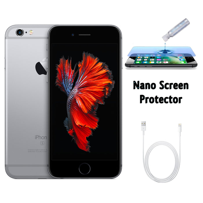Refurbished Apple iPhone 6s | Fully Unlocked | Bundle w/ Liquid Nano Screen Protector