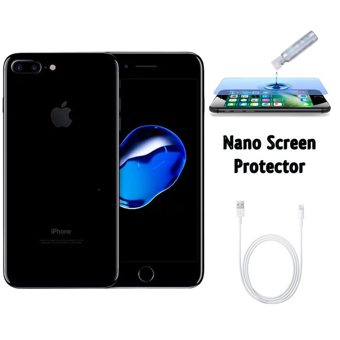Refurbished Apple iPhone 7 Plus | Fully Unlocked | Bundle w/ Liquid Nano Screen Protector