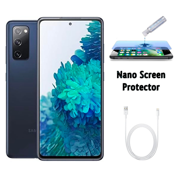 Refurbished Samsung Galaxy S20 FE 5G | Verizon Unlocked | Bundle w/ Liquid Nano Screen Protector