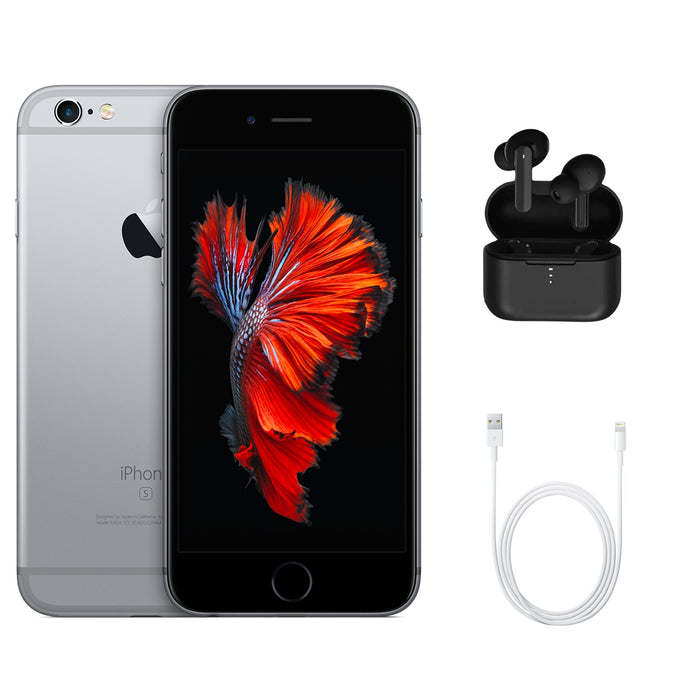 Refurbished Apple iPhone 6s | Fully Unlocked | Bundle w/ Wireless Earbuds