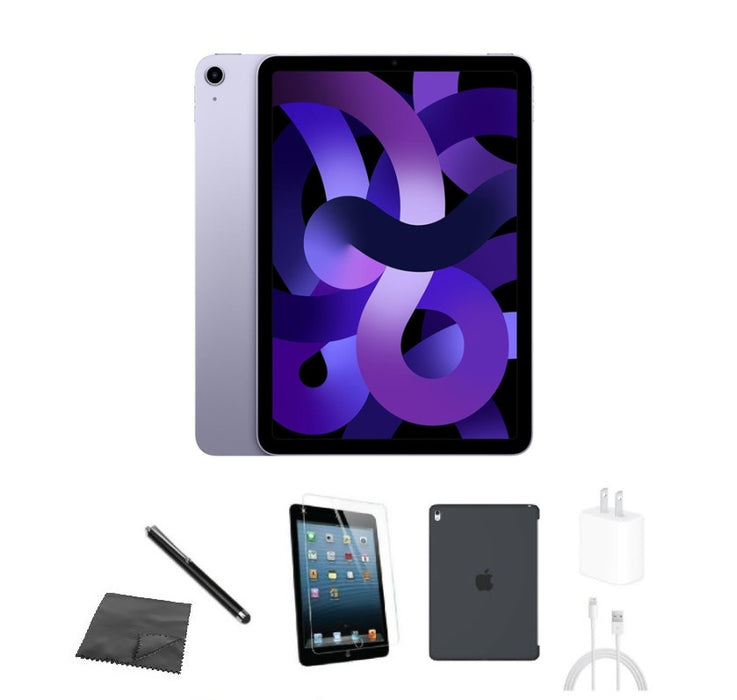 Refurbished Apple iPad Air 5 | WiFi + Cellular Unlocked | Bundle w/ Case, Tempered Glass, Stylus, Charger