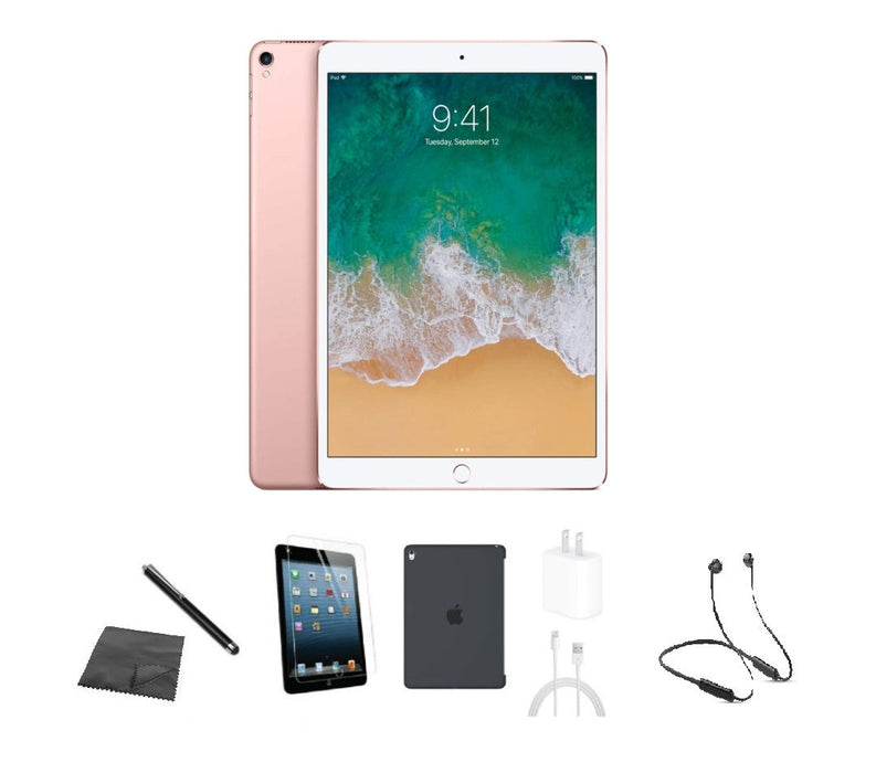 Refurbished Apple iPad Pro 10.5" | WiFi | Bundle w/ Case, Bluetooth Headset, Tempered Glass, Stylus, Charger