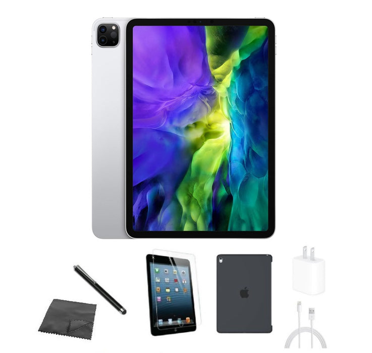 Refurbished Apple iPad Pro 11" | 2020 | WiFi | Bundle w/ Case, Tempered Glass, Stylus, Charger