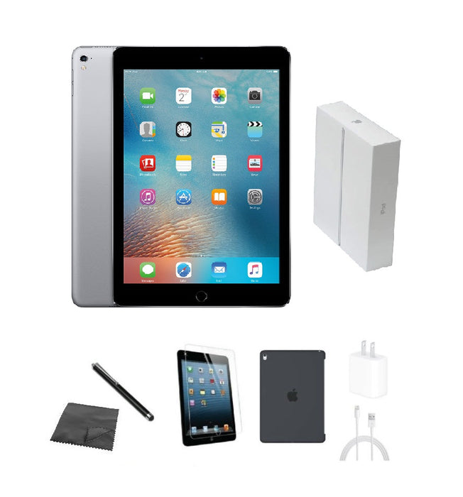 Refurbished Apple iPad Pro 9.7" 1st Gen | WiFi | Bundle w/ Case, Box, Tempered Glass, Stylus, Charger