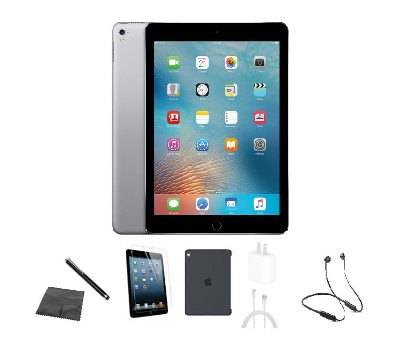 Refurbished Apple iPad Pro 9.7" 1st Gen | WiFi | Bundle  w/ Case, Bluetooth Headset, Tempered Glass, Stylus, Charger