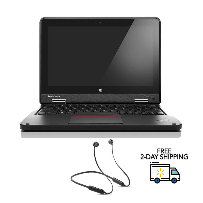 Refurbished Lenovo ThinkPad 11e Chromebook | Intel Celeron N3150 1.60GHz | 4GB RAM | 16GB SSD | Bundle w/ Neckband Earbuds