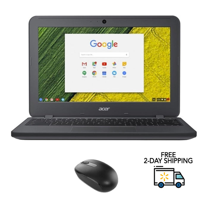 Refurbished Acer C731 Chromebook N7 | Intel Celeron N3060| 1.60GHz | 4GB RAM | 16GB SSD | Bundle w/ Bluetooth Mouse