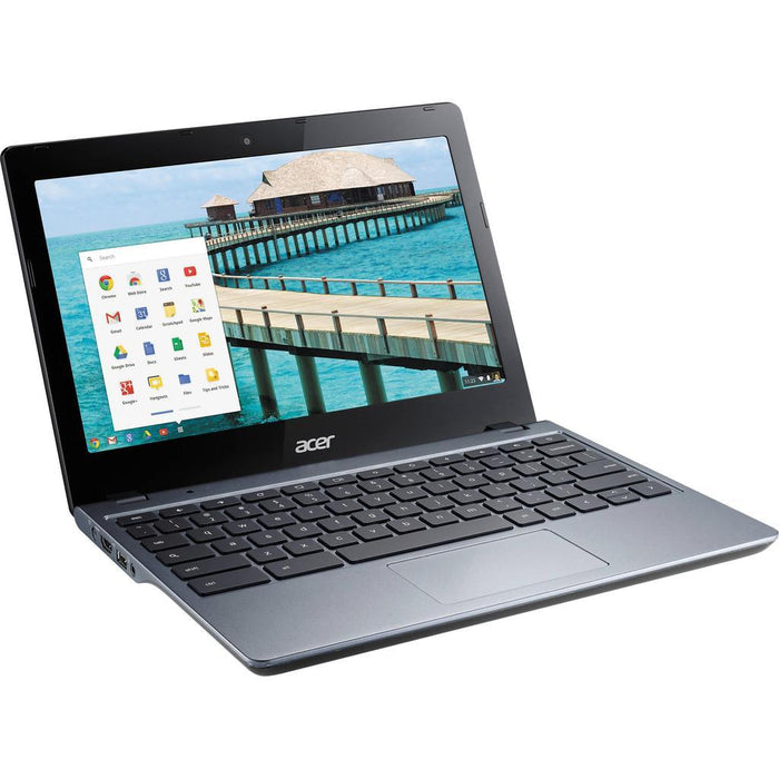 Refurbished Acer C720P Chromebook Touch Screen | Intel Celeron 2955U | 1.4GHz | 2GB RAM | 16GB SSD | Bundle w/ Neckband Earbuds and Mouse