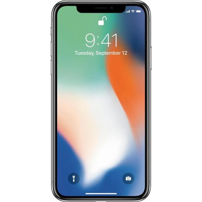 Refurbished Apple iPhone X | Fully Unlocked | Bundle w/ Pre-Installed Tempered Glass