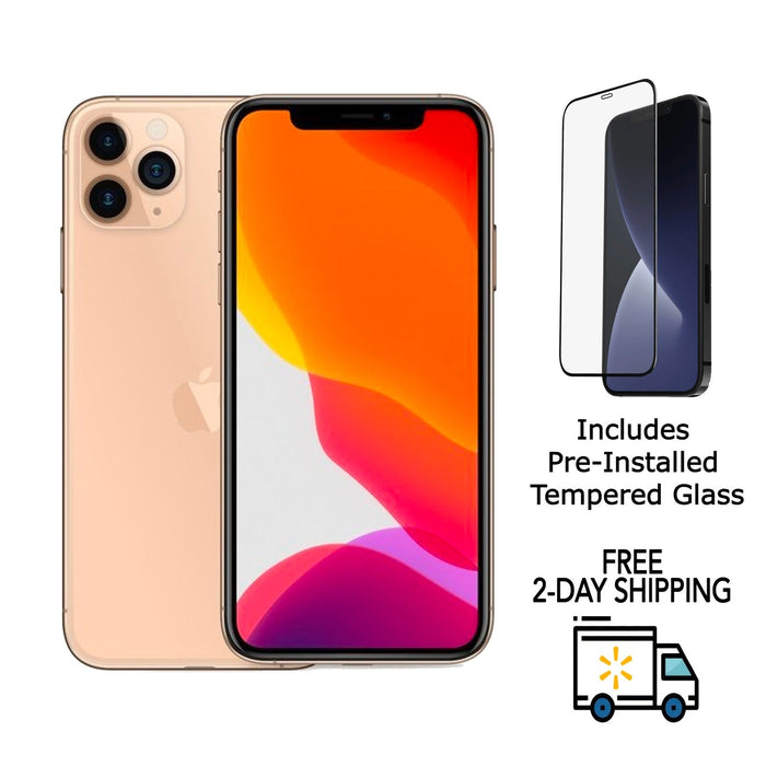 Refurbished Apple iPhone 11 Pro | T-Mobile Only | Bundle w/ Pre-Installed Tempered Glass