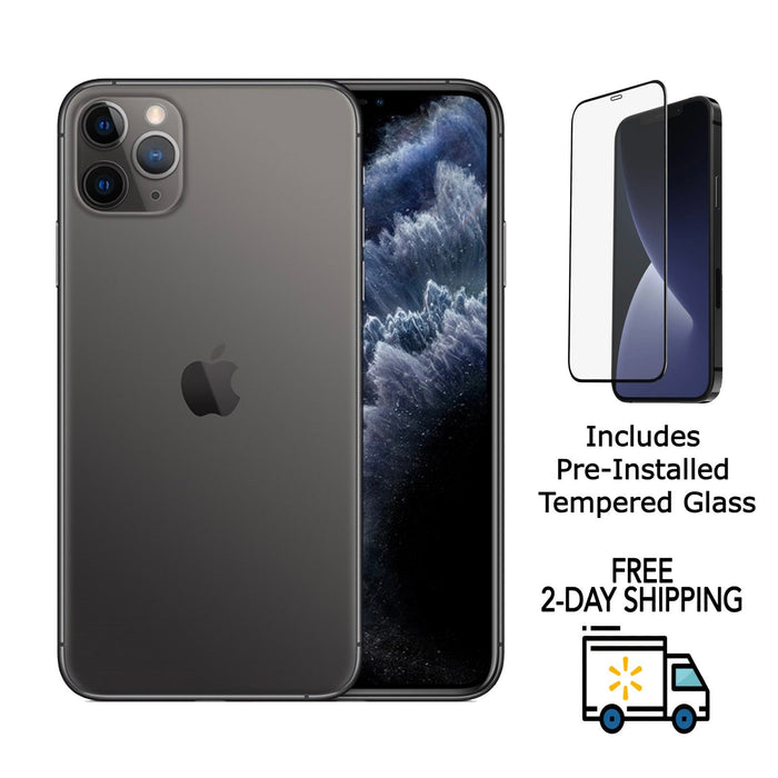 Refurbished Apple iPhone 11 Pro | Verizon Only | Bundle w/ Pre-Installed Tempered Glass