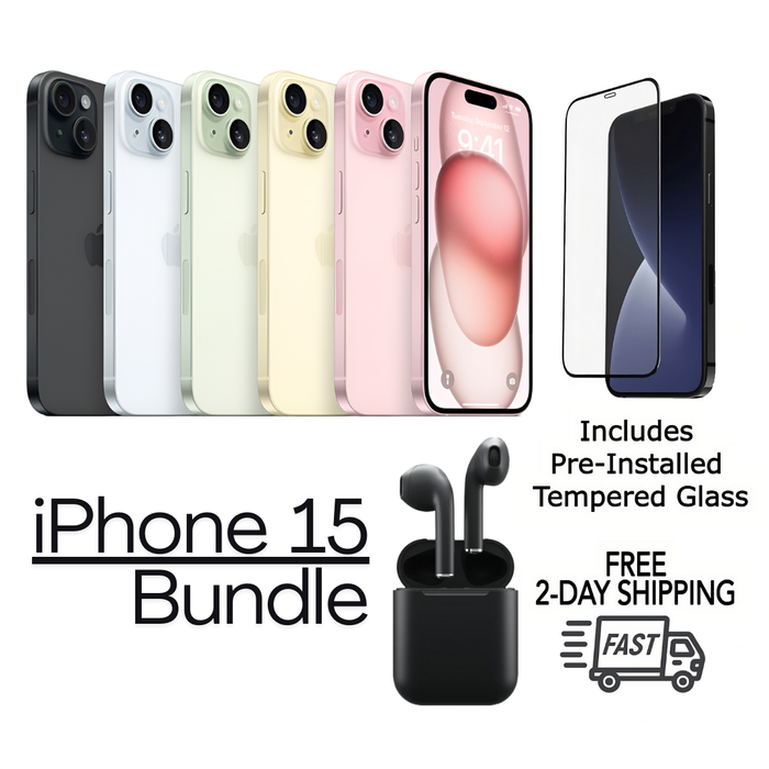 Refurbished iPhone 15 Unlocked Bundle