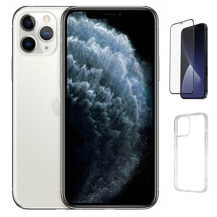 Refurbished Apple iPhone 11 Pro | Fully Unlocked | Bundle w/ Case & Tempered Glass Screen Protector