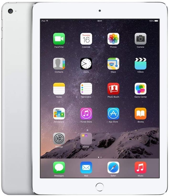 Refurbished Apple iPad Air 2 A1567 (WiFi + Cellular Unlocked) 64GB Silver (Grade A) w/ Wireless Earbuds