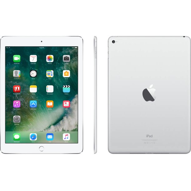 Refurbished Apple iPad Air 2 A1567 (WiFi + Cellular Unlocked) 64GB Silver (Grade A) w/ Pre-Installed Tempered Glass