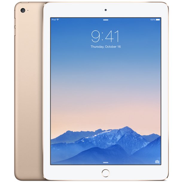 Refurbished Apple iPad Air 2 A1566 (WiFi) 16GB Gold (Grade B)with Case & Tempered Glass Screen Protector
