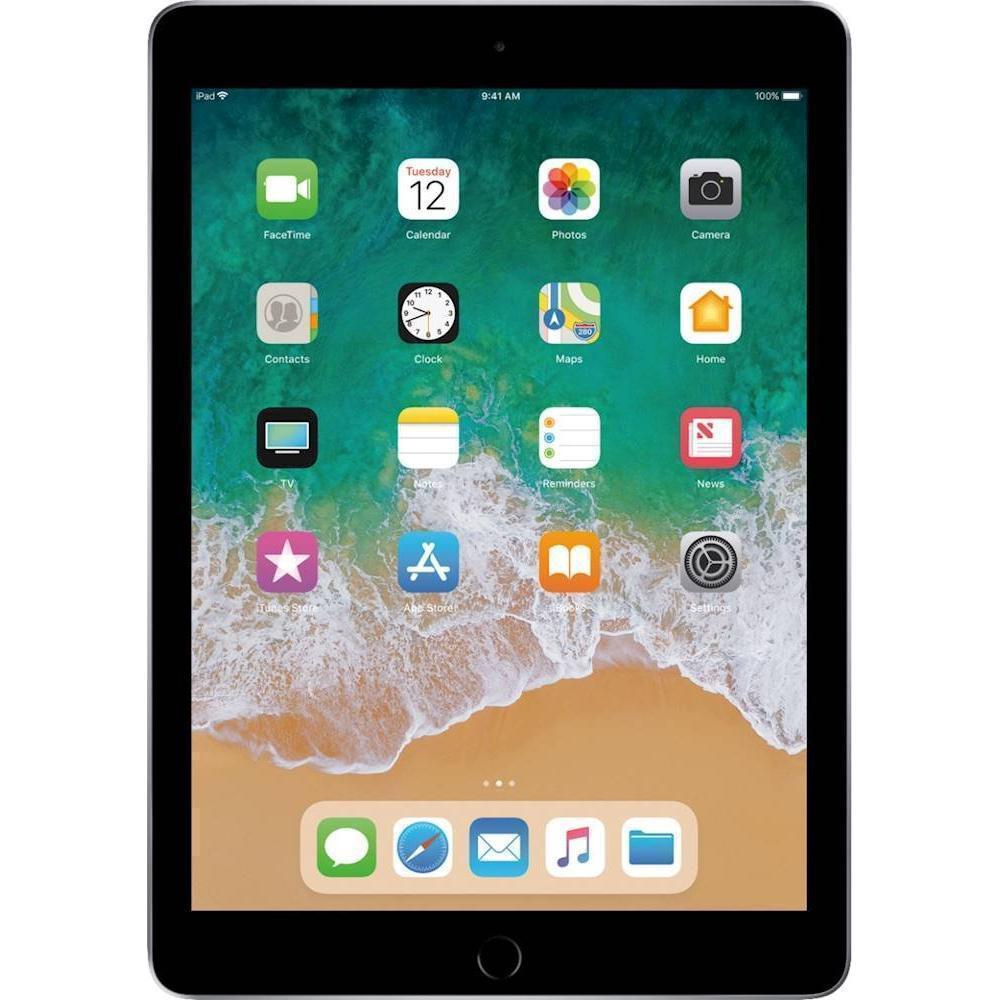 Refurbished Apple iPad 5th Gen A1823 (WiFi + Cellular Unlocked) 128GB Space Gray (Grade A) Bundle with Case