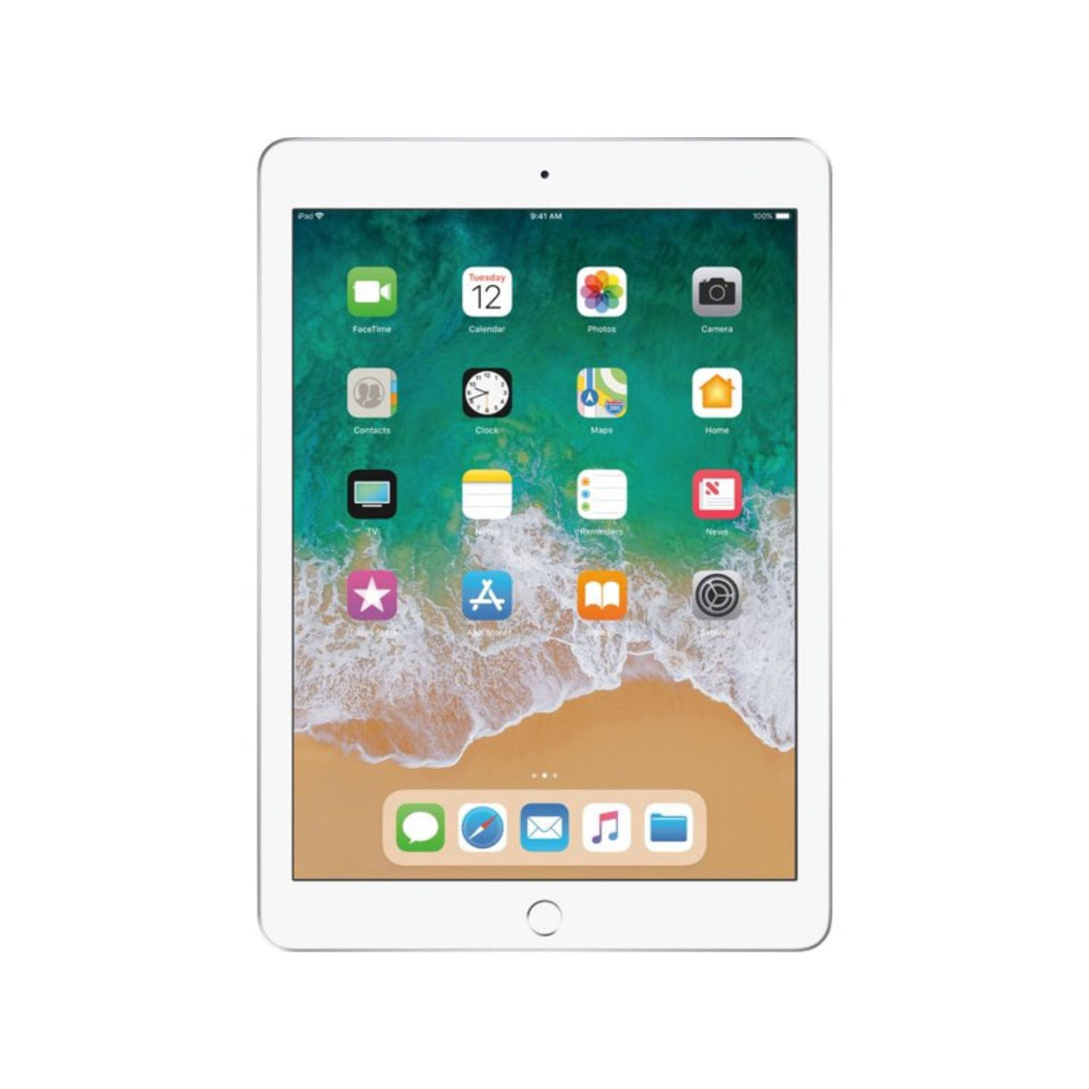 Apple iPad 5th Gen A1822 (WiFi) 32GB Silver w/ Wireless Earbuds