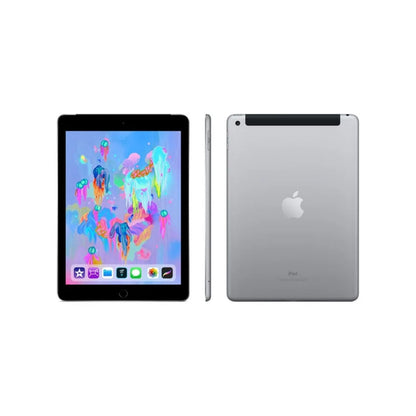 Apple iPad 6th Gen A1893 (WiFi) 32GB Space Gray w/ Wireless Earbuds