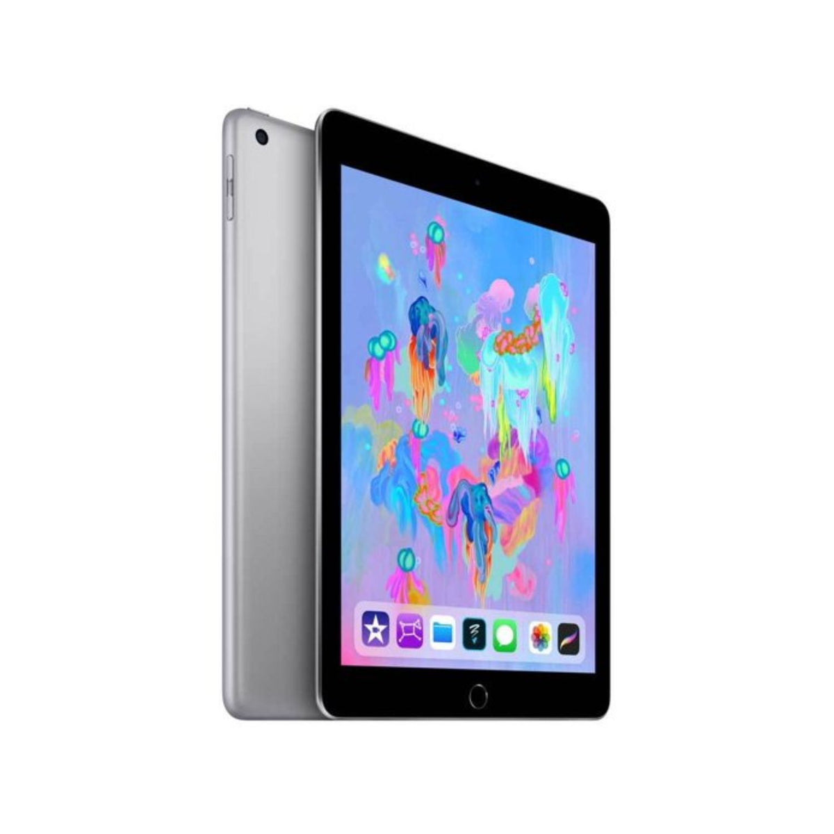 Apple iPad 6th Gen A1893 (WiFi) 32GB Space Gray w/ Wireless Earbuds