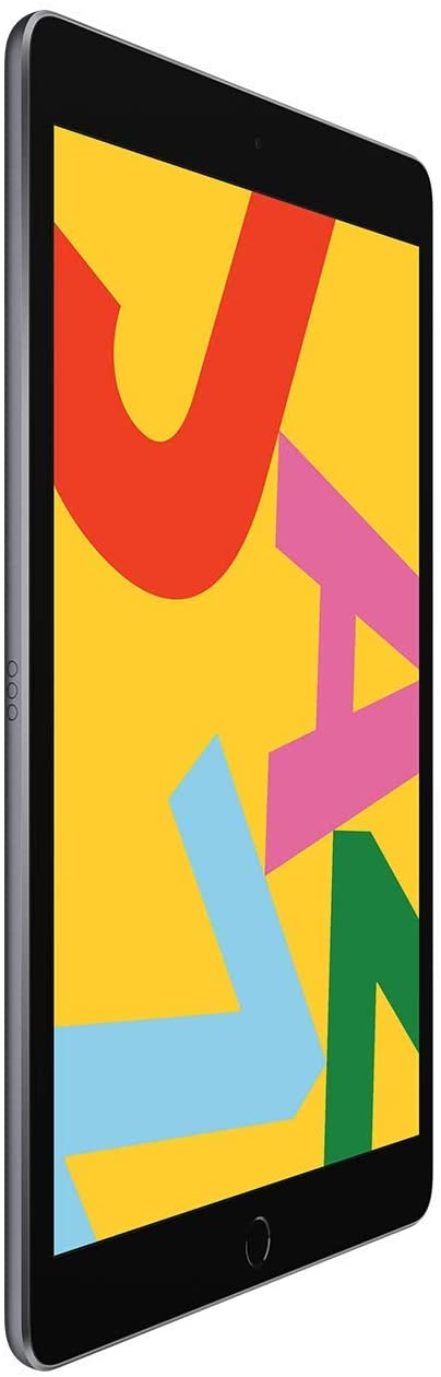 Refurbished Apple iPad 7th Gen A2200 (WiFi + Cellular Unlocked) 128GB Space Gray (Grade A)with Case & Tempered Glass Screen Protector