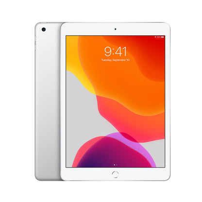 Apple iPad 7th Gen A2197 (WiFi) 128GB Silver w/ Wireless Earbuds